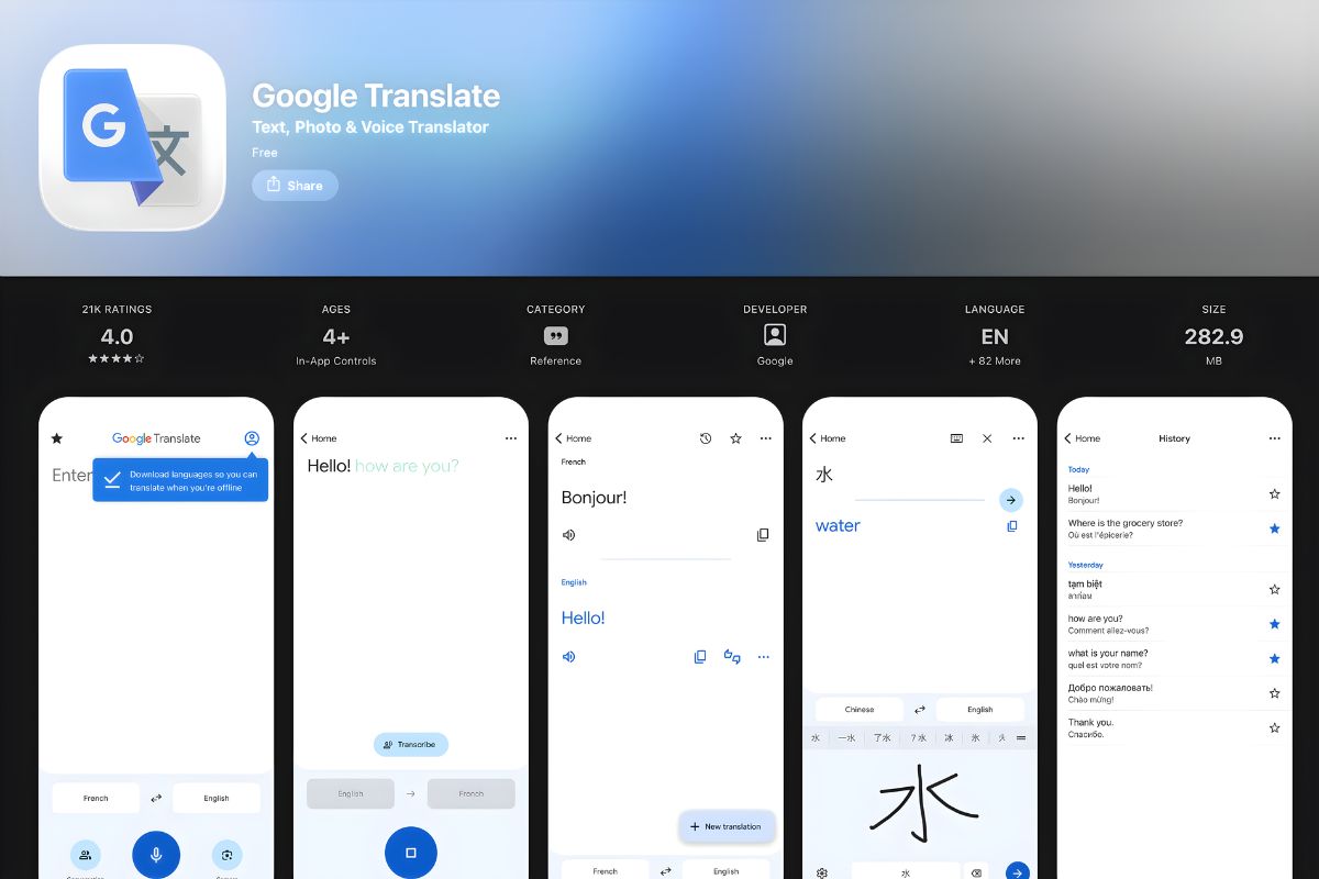 Google Dịch (Google Translate) - App dịch tiếng Nhật phổ biến nhất